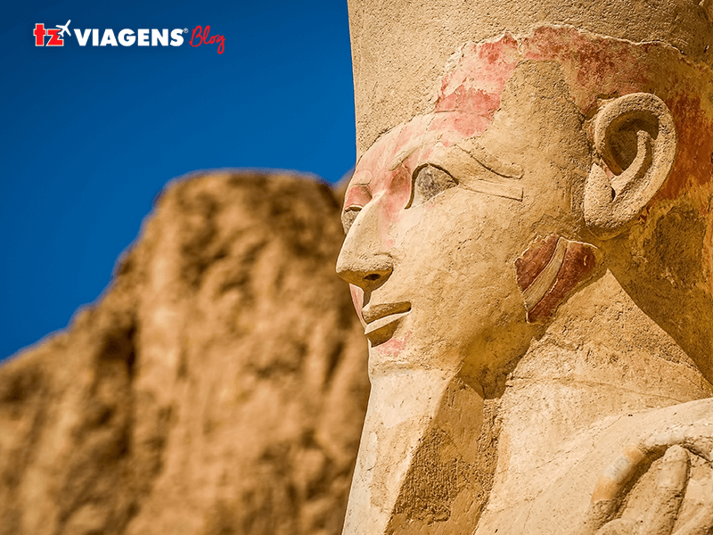 A viagem para o Egito é caracterizada por sua cultura e com isso, encerramos nossos pontos com a imagem do rosto de um Faraó.